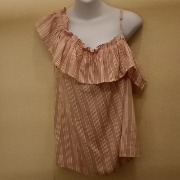 Sweet Wanderer Striped One Shoulder Top - Picture 3 of 10